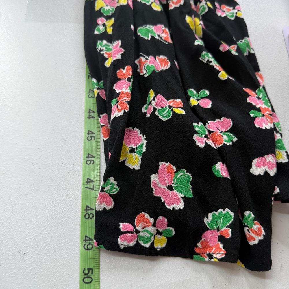 Scoop Floral Smocked Midi Dress Womens XL Black Multi Cottagecore Romantic - Picture 10 of 11